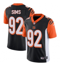 Men's Nike Cincinnati Bengals #92 Pat Sims Vapor Untouchable Limited Black Team Color NFL Jersey