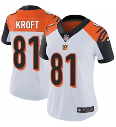 Women's Nike Cincinnati Bengals #81 Tyler Kroft Elite White NFL Jersey