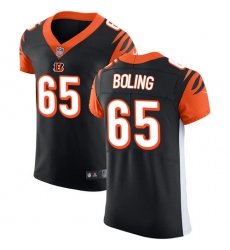 Men's Nike Cincinnati Bengals #65 Clint Boling Black Team Color Vapor Untouchable Elite Player NFL Jersey