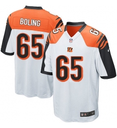Men's Nike Cincinnati Bengals #65 Clint Boling Game White NFL Jersey