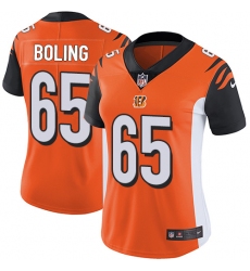 Women's Nike Cincinnati Bengals #65 Clint Boling Elite Orange Alternate NFL Jersey