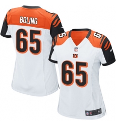 Women's Nike Cincinnati Bengals #65 Clint Boling Game White NFL Jersey