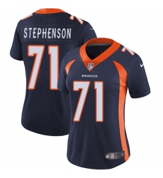 Women's Nike Denver Broncos #71 Donald Stephenson Elite Navy Blue Alternate NFL Jersey