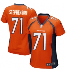 Women's Nike Denver Broncos #71 Donald Stephenson Game Orange Team Color NFL Jersey