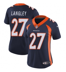 Women's Nike Denver Broncos #27 Brendan Langley Navy Blue Alternate Vapor Untouchable Limited Player NFL Jersey