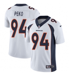 Youth Nike Denver Broncos #94 Domata Peko Elite White NFL Jersey