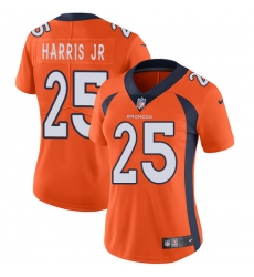 Women's Nike Denver Broncos #25 Chris Harris Jr Elite Orange Team Color NFL Jersey