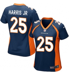 Women's Nike Denver Broncos #25 Chris Harris Jr Game Navy Blue Alternate NFL Jersey