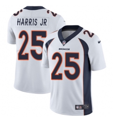 Youth Nike Denver Broncos #25 Chris Harris Jr Elite White NFL Jersey