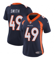 Women's Nike Denver Broncos #49 Dennis Smith Elite Navy Blue Alternate NFL Jersey