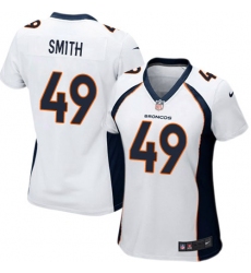 Women's Nike Denver Broncos #49 Dennis Smith Game White NFL Jersey
