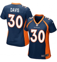 Women's Nike Denver Broncos #30 Terrell Davis Game Navy Blue Alternate NFL Jersey