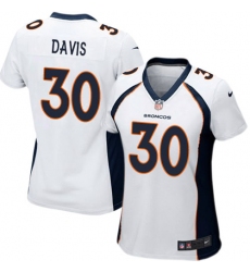 Women's Nike Denver Broncos #30 Terrell Davis Game White NFL Jersey