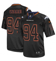 Men's Nike Denver Broncos #94 DeMarcus Ware Elite Lights Out Black NFL Jersey