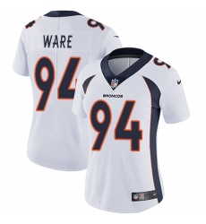 Women's Nike Denver Broncos #94 DeMarcus Ware Elite White NFL Jersey