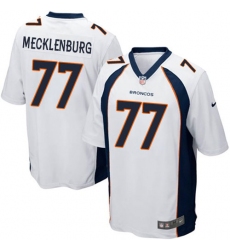 Men's Nike Denver Broncos #77 Karl Mecklenburg Game White NFL Jersey