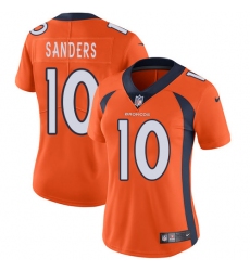 Women's Nike Denver Broncos #10 Emmanuel Sanders Elite Orange Team Color NFL Jersey