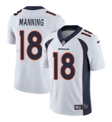 Youth Nike Denver Broncos #18 Peyton Manning Elite White NFL Jersey