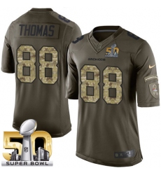 Men's Nike Denver Broncos #88 Demaryius Thomas Limited Green Salute to Service Super Bowl 50 Bound NFL Jersey