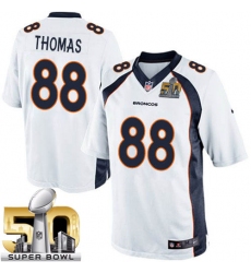 Youth Nike Denver Broncos #88 Demaryius Thomas Elite White Super Bowl 50 Bound NFL Jersey