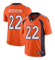 Youth Nike Denver Broncos #22 C.J. Anderson Elite Orange Team Color NFL Jersey
