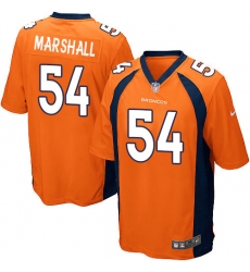 Men's Nike Denver Broncos #54 Brandon Marshall Game Orange Team Color NFL Jersey