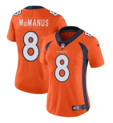 Women's Nike Denver Broncos #8 Brandon McManus Elite Orange Team Color NFL Jersey