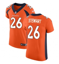 Men's Nike Denver Broncos #26 Darian Stewart Orange Team Color Vapor Untouchable Elite Player NFL Jersey