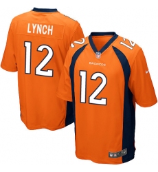 Men's Nike Denver Broncos #12 Paxton Lynch Game Orange Team Color NFL Jersey