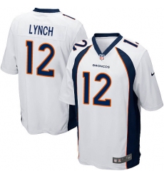 Men's Nike Denver Broncos #12 Paxton Lynch Game White NFL Jersey