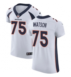 Men's Nike Denver Broncos #75 Menelik Watson White Vapor Untouchable Elite Player NFL Jersey