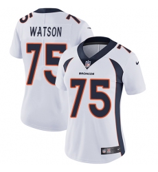 Women's Nike Denver Broncos #75 Menelik Watson Elite White NFL Jersey