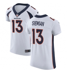 Men's Nike Denver Broncos #13 Trevor Siemian White Vapor Untouchable Elite Player NFL Jersey