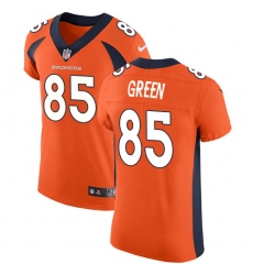 Men's Nike Denver Broncos #85 Virgil Green Orange Team Color Vapor Untouchable Elite Player NFL Jersey