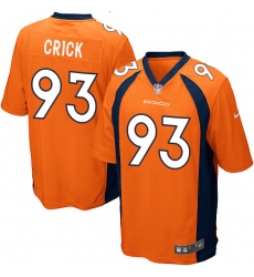 Men's Nike Denver Broncos #93 Jared Crick Game Orange Team Color NFL Jersey