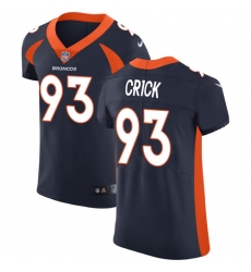 Men's Nike Denver Broncos #93 Jared Crick Navy Blue Alternate Vapor Untouchable Elite Player NFL Jersey