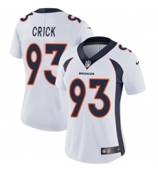 Women's Nike Denver Broncos #93 Jared Crick Elite White NFL Jersey