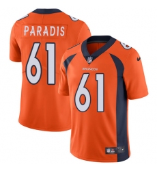 Youth Nike Denver Broncos #61 Matt Paradis Elite Orange Team Color NFL Jersey