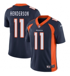 Youth Nike Denver Broncos #11 Carlos Henderson Elite Navy Blue Alternate NFL Jersey