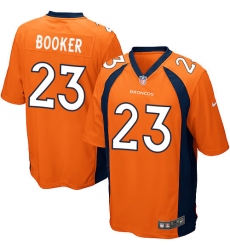Men's Nike Denver Broncos #23 Devontae Booker Game Orange Team Color NFL Jersey