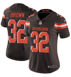 Women's Nike Cleveland Browns #32 Jim Brown Brown Team Color Vapor Untouchable Limited Player NFL Jersey