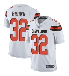 Youth Nike Cleveland Browns #32 Jim Brown Elite White NFL Jersey