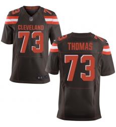 Men's Nike Cleveland Browns #73 Joe Thomas Elite Brown Team Color NFL Jersey