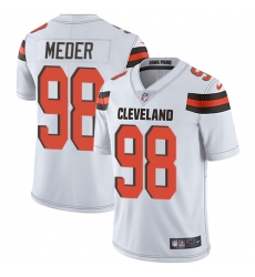Youth Nike Cleveland Browns #98 Jamie Meder Elite White NFL Jersey
