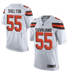 Men's Nike Cleveland Browns #55 Danny Shelton Elite White NFL Jersey