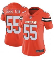 Women's Nike Cleveland Browns #55 Danny Shelton Elite Orange Alternate NFL Jersey
