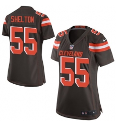 Women's Nike Cleveland Browns #55 Danny Shelton Game Brown Team Color NFL Jersey