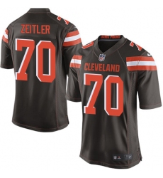 Men's Nike Cleveland Browns #70 Kevin Zeitler Game Brown Team Color NFL Jersey