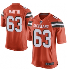 Men's Nike Cleveland Browns #63 Marcus Martin Game Orange Alternate NFL Jersey