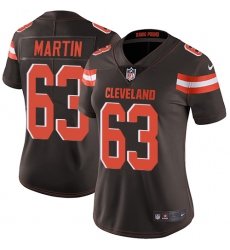 Women's Nike Cleveland Browns #63 Marcus Martin Elite Brown Team Color NFL Jersey